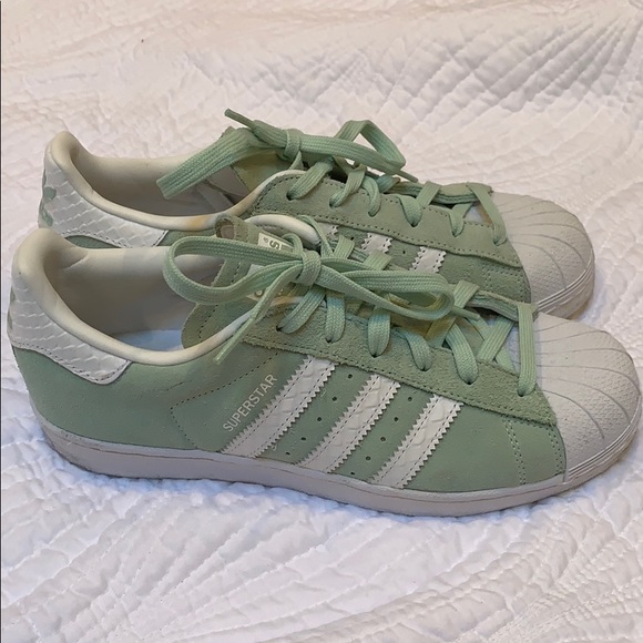 adidas superstar mint green